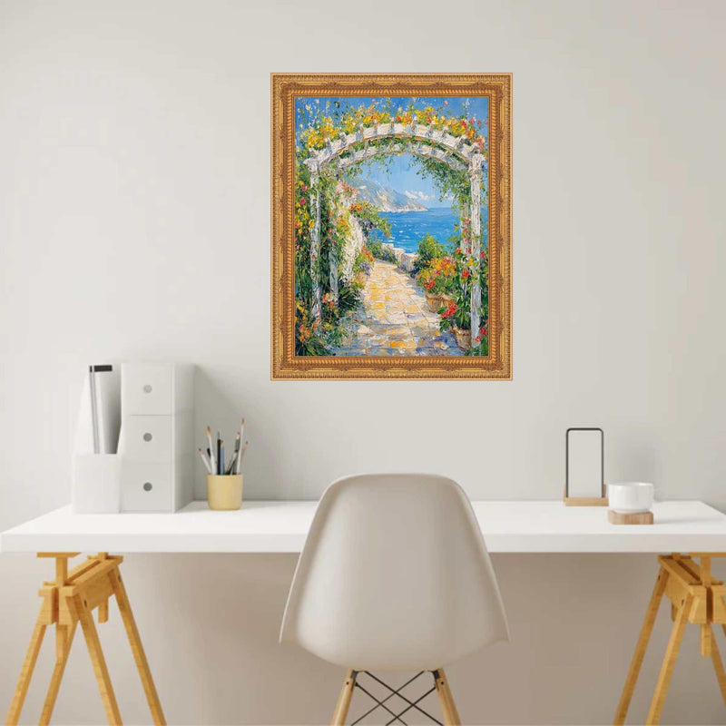 40x40 Frame Funky Birght Gold Leaf Gothic Picture Frame