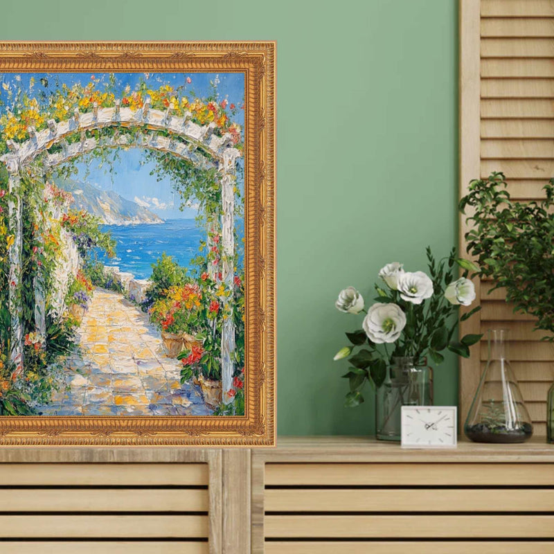 40x60 Frame Funky Birght Gold Leaf Gothic Picture Frame