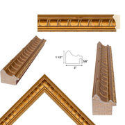 27x41 Frame Gladiator Gold Ribbed Picture Frame