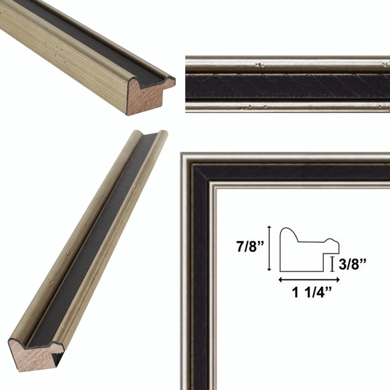 10x14 Frame Gothic Antique Silver Espresso Picture Frame Vintage