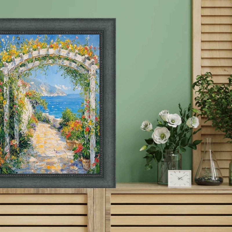 12x20 Frame Gothic Wooden Black Scoop Bead Picture Frame