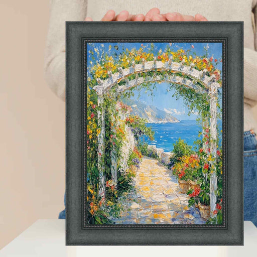 24x24 Frame Gothic Wooden Black Scoop Bead Picture Frame