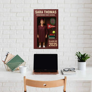High School Graduation Action Figure Toy box 18x24 Canvas