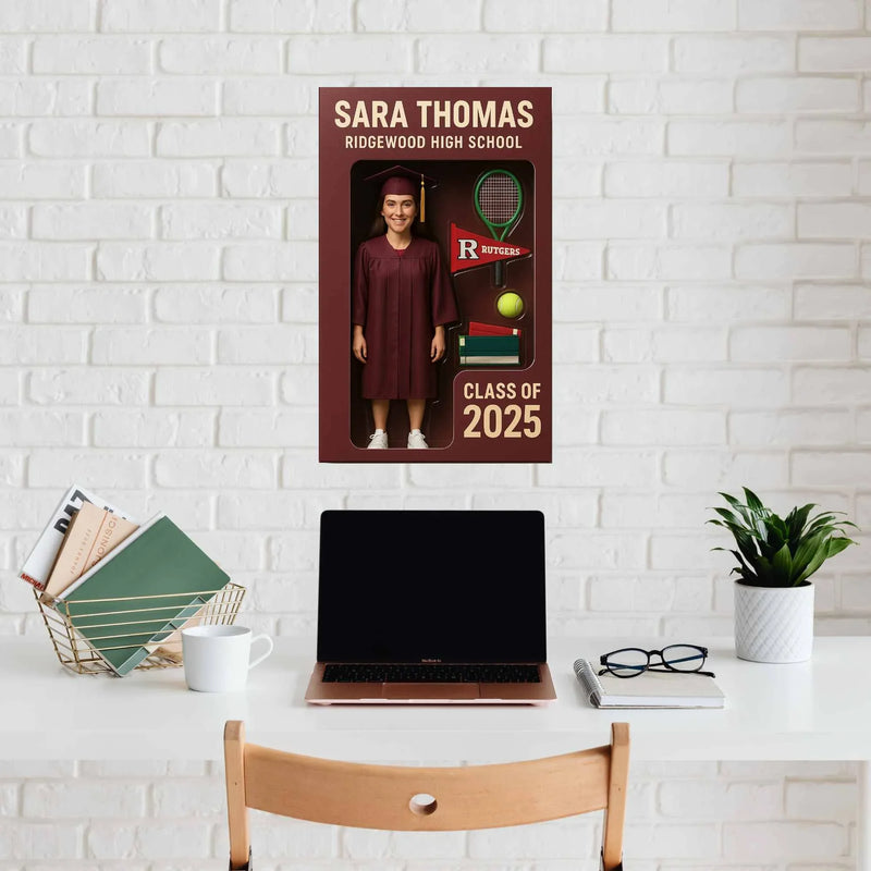 High School Graduation Action Figure Toy box 18x24 Canvas