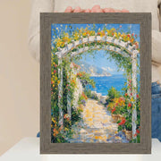 28x28 Frame Gray Weathered Wood Picture Frame - Farmhouse Chabi Chic