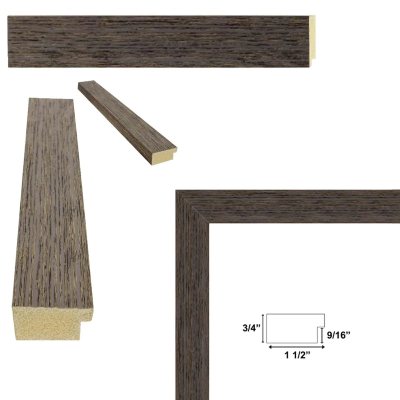 20x40 Frame Gray Weathered Wood Picture Frame - Farmhouse Chabi Chic