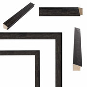 11x17 Frame Gunmetal Slope Glossy Black Picture Frame