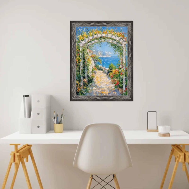 12x12 Frame Gunmetal Slope Glossy Black Picture Frame