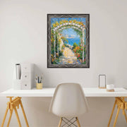 15x15 Frame Gunmetal Slope Glossy Black Picture Frame