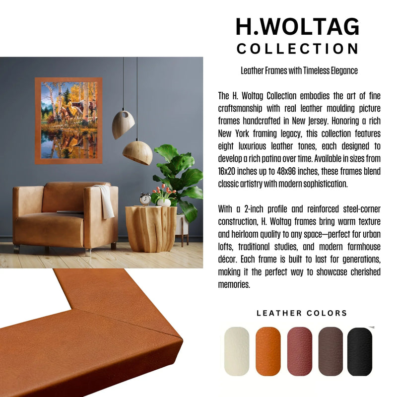 Large Brown Leather Picture Frames - 16x20 18x24 24x36 30x40