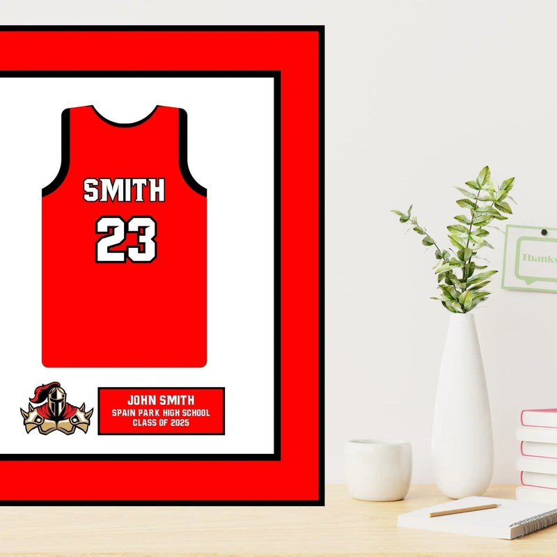 High School Senior Night Basketball Gift Picture frame Jersey