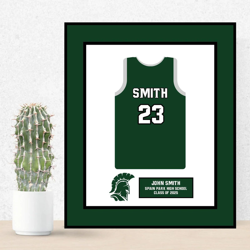 High School Senior Night Basketball Gift Picture frame Jersey