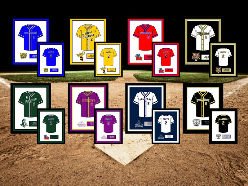 High School Senior Night Girls Softball Baseball Gift Picture frame Jersey 20x24  ModernMemoryDesign.com 