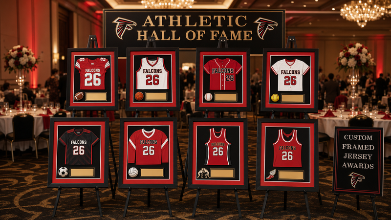 Hall of Fame Career Achievement Frame — Custom Sports Legacy Display