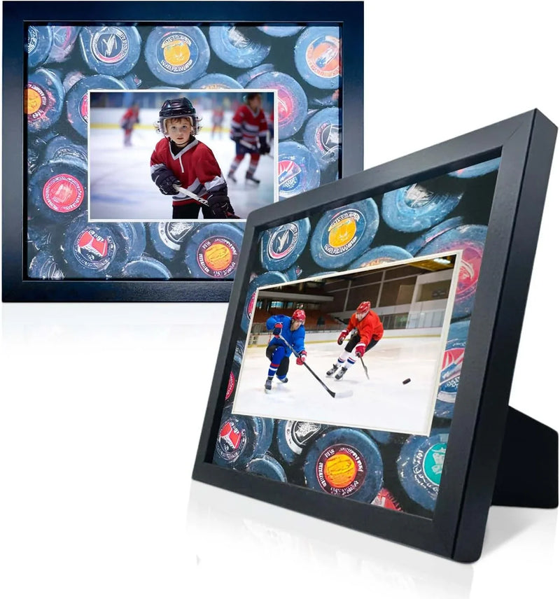 Hockey Picture Frame Modern 5x7 Photo Display Frame 12x14.5