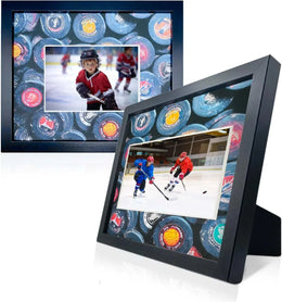 Hockey Picture Frame Modern 5x7 Photo Display Frame 12x14.5