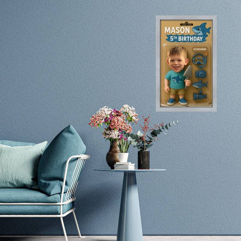 Ai Generated Toy Box character Picture frame - Birthday Sign - Fun gift 18x24