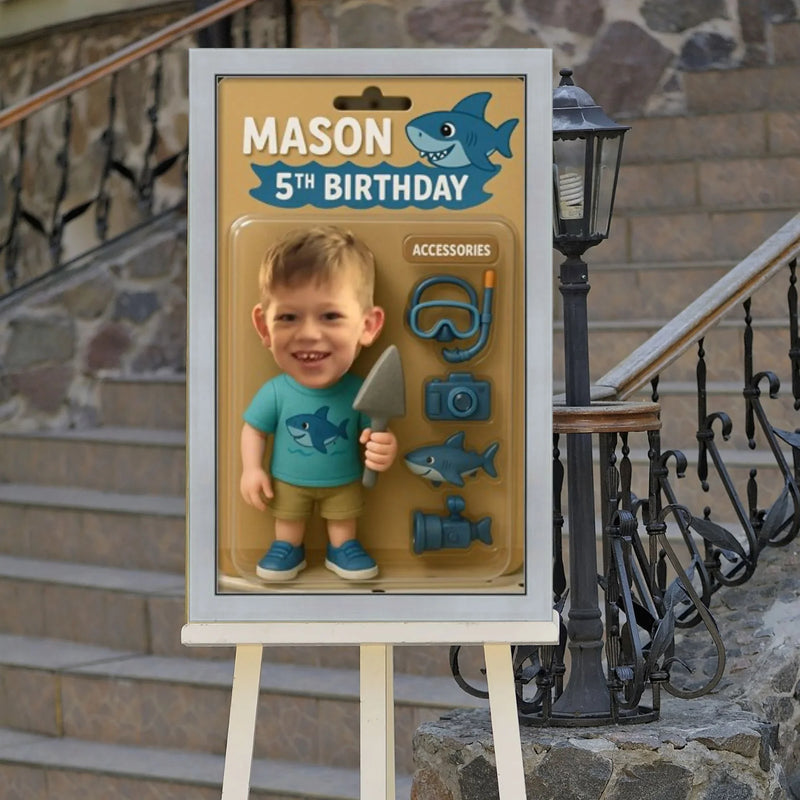 Ai Generated Toy Box character Picture frame - Birthday Sign - Fun gift 18x24