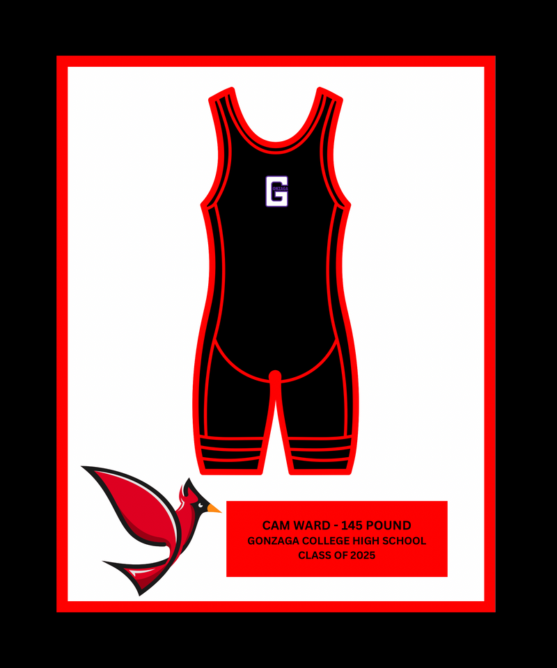 College Wrestling Singlet Frame — Custom Senior Gift for Athletes