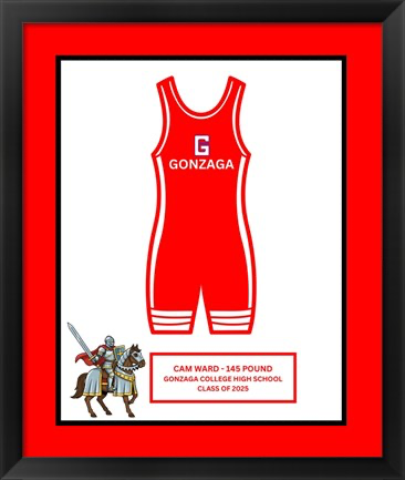 College Wrestling Singlet Frame — Custom Senior Gift for Athletes