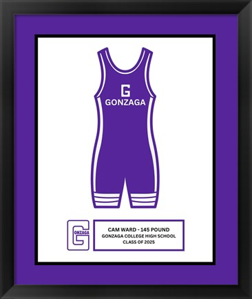 College Wrestling Singlet Frame — Custom Senior Gift for Athletes