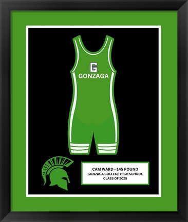 College Wrestling Singlet Frame — Custom Senior Gift for Athletes