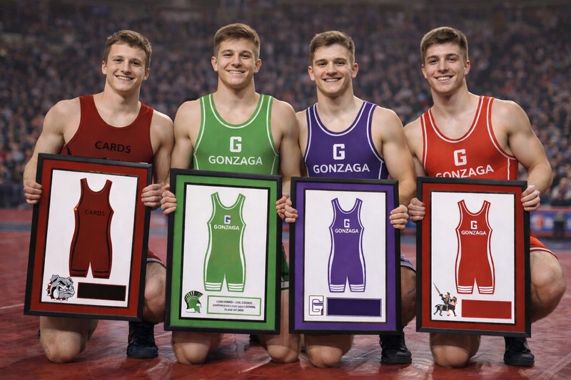 High School Wrestling  Senior Night Gift Custom Singlet Frame Print