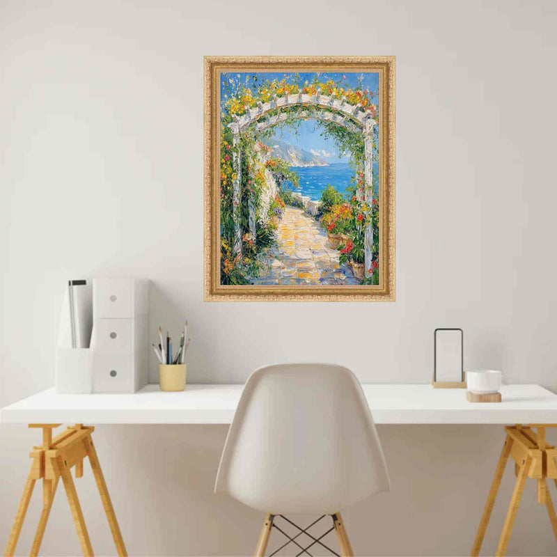 Italian Bright Gold Beaded Picture Frame Home Office