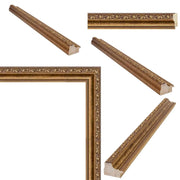 12x12 Frame Italian Bright Gold Beaded Picture Frame