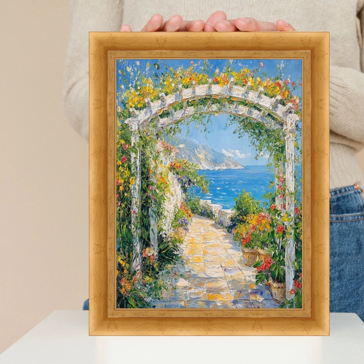 Deep Italian Florentine Gold Leaf Shadow Box Picture Frame