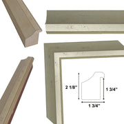 22x22 Frame Deep Italian Florentine Silver Leaf Shadow Box Picture Frame
