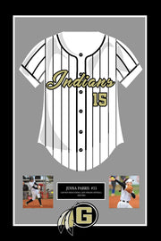 High School Football Basketball Baseball Senior Jersey Frame