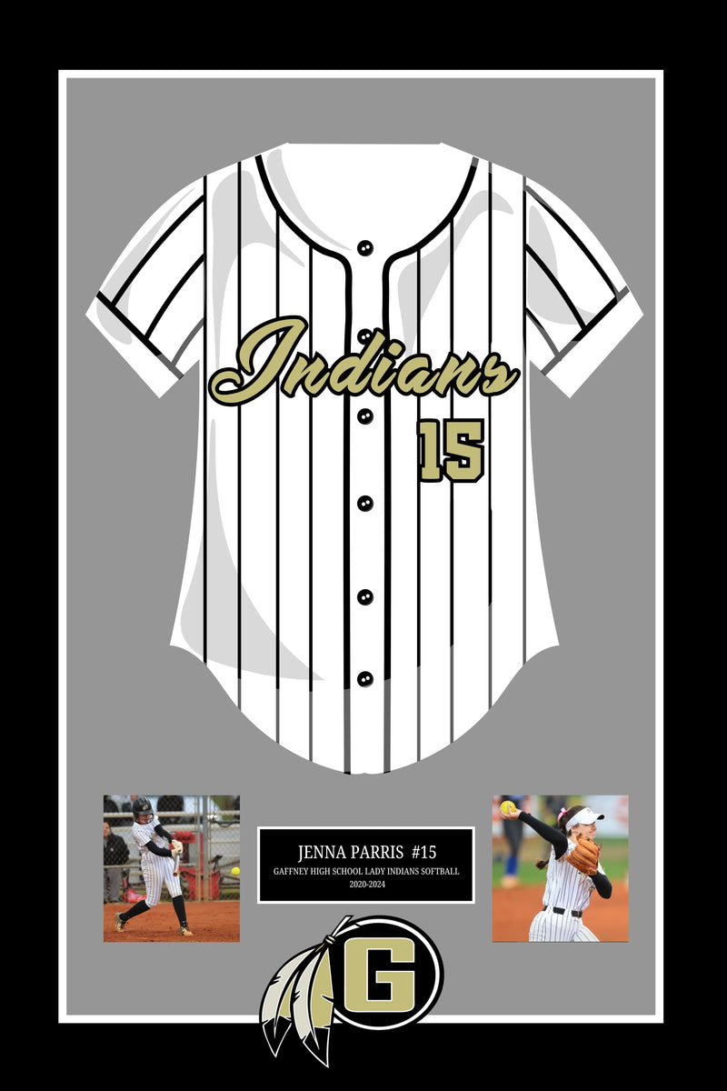 High School Football Basketball Baseball Senior Jersey Frame