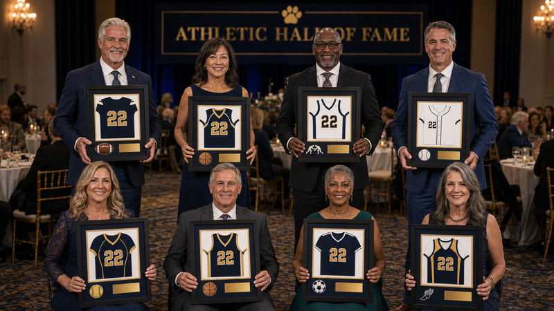Hall of Fame Career Achievement Frame — Custom Sports Legacy Display