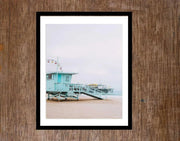 Lifeguard Tower Los Angeles California Beach framed art print decor Picture Frame Store New Jersey