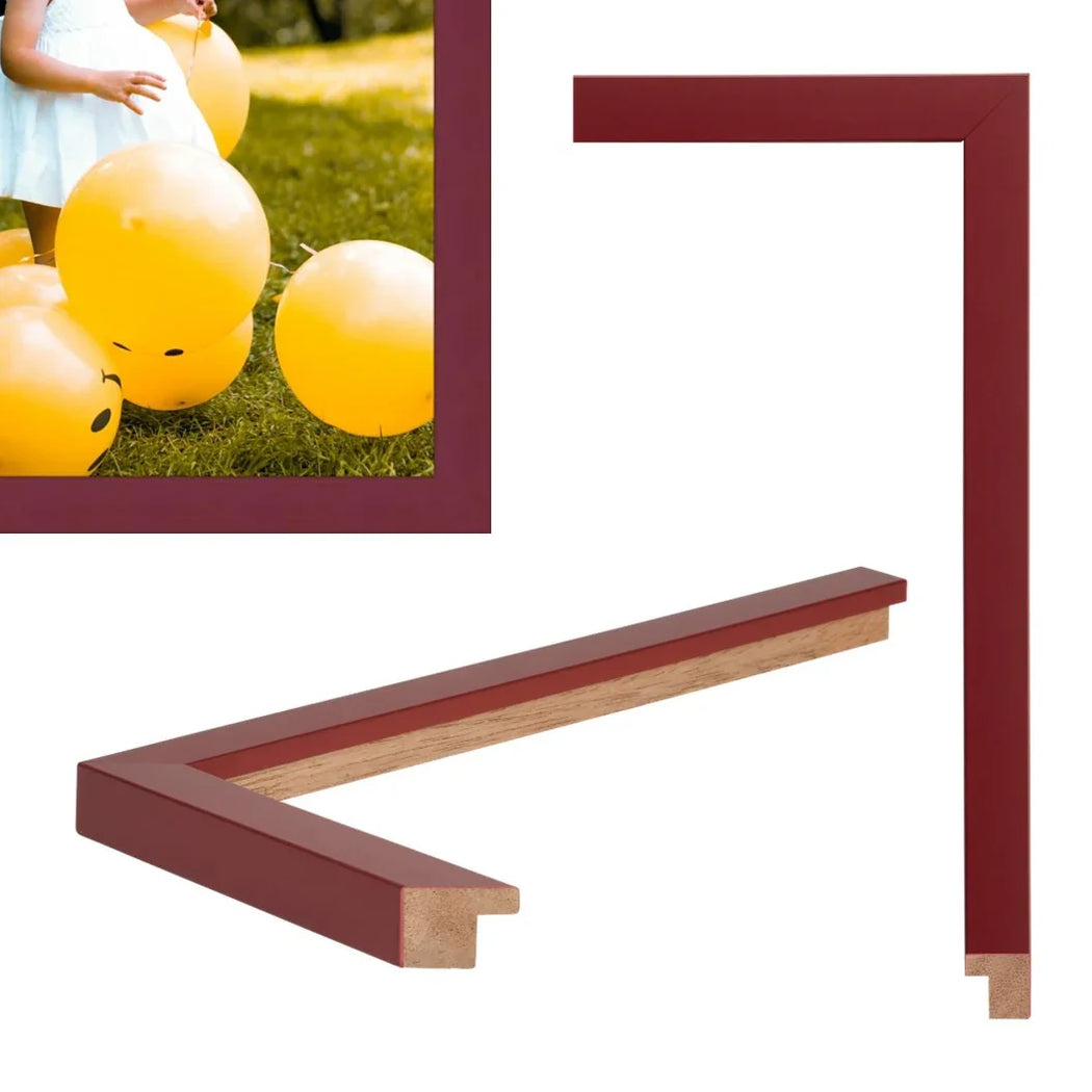 Modern Maroon Picture Frame Flat Popular Size Framing