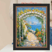 11x15 Frame Modern Black Scoop With Gold Bead Picture Frame