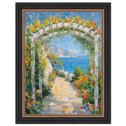 24x48 Frame Modern Black Scoop With Gold Bead Picture Frame