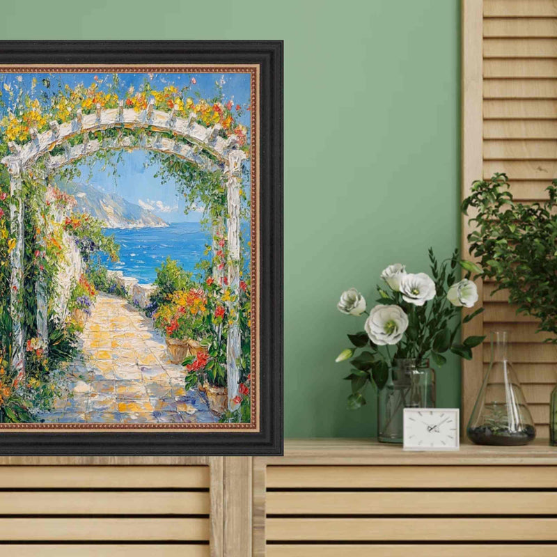 Modern Black Scoop With Gold Bead Picture Frame Office Décor