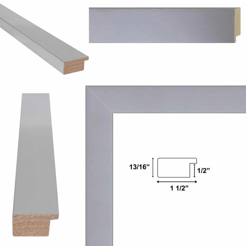Modern Stainless Steel Flat Picture Frame 