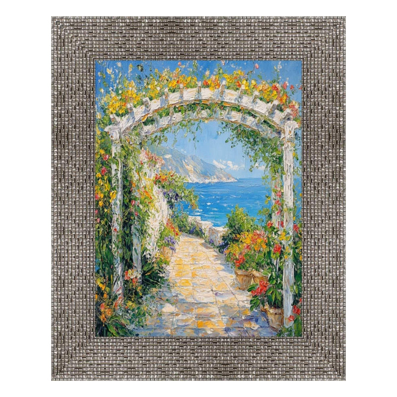 13x16 Frame Modern Wide Glitter Silver Gunmetal Picture Frame