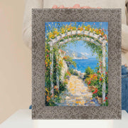 40x40 Frame Modern Wide Glitter Silver Gunmetal Picture Frame