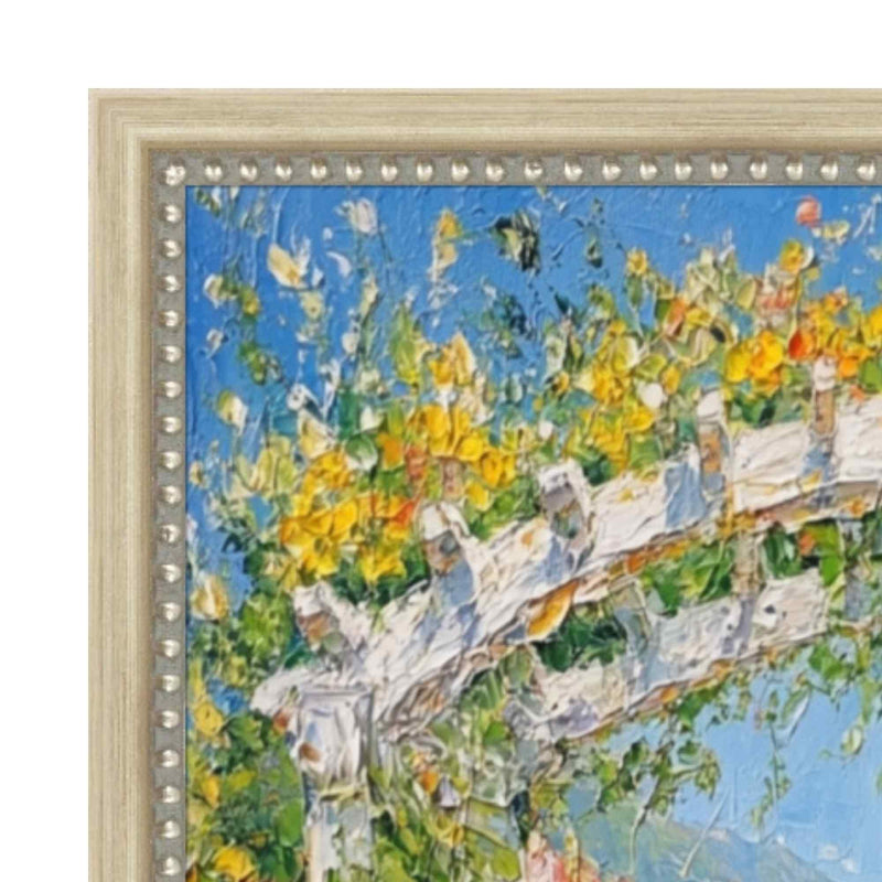 30x30 Frame Narrow Beaded Silver Scoop Picture Frame