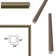 24x36 Frame Narrow Beaded Silver Scoop Picture Frame