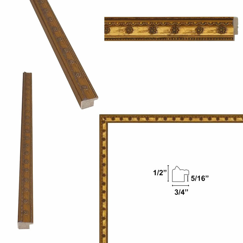 40x60 Frame Narrow Gold Stars Picture Frame