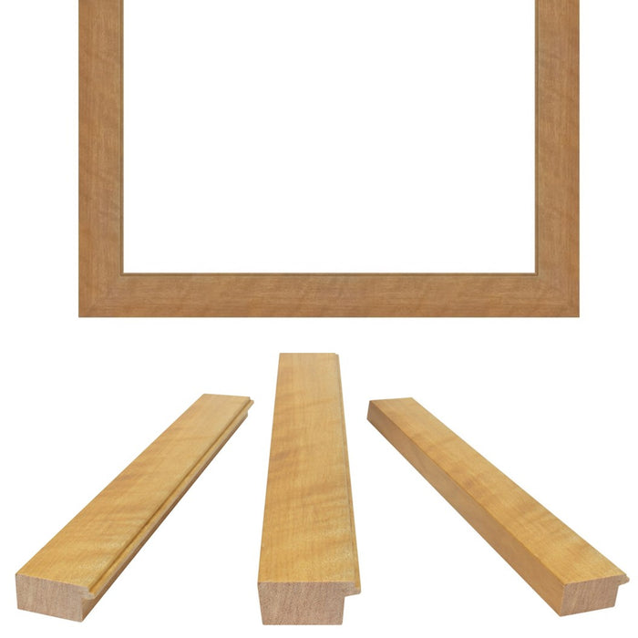 Natural Wood Picture Frame - Flat Modern Framing
