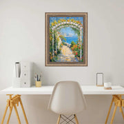 20x28 Frame Nautical Rope Dock Boat Rustic Brown Picture Frame