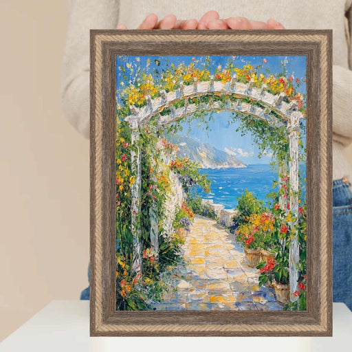 8.5x11 Frame Nautical Rope Dock Boat Rustic Brown Picture Frame