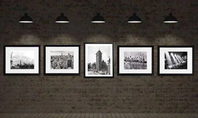 New York City Art Framed Black and White Photos Set of 5 Picture Frame Store New Jersey