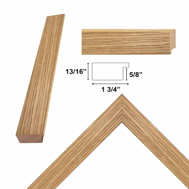 10x12 Frame Oak Natural Wood Picture Frame -